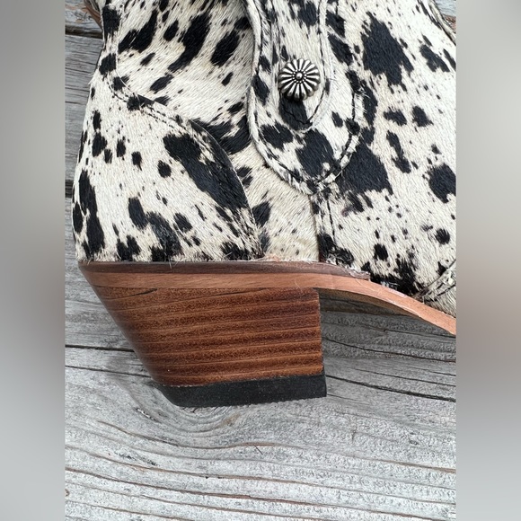 💯Hand Tooled Leather Genuine Cowhide Women Bootie Boot Boho Western Shoe Rodeo - Picture 14 of 16